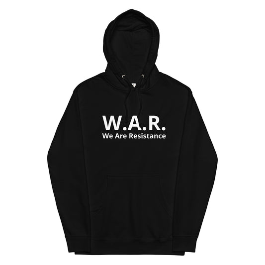 W.A.R. We Are Resistance Unisex midweight hoodie